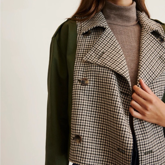 Tanya Taylor Jackets & Blazers - NWOT! Tanya Taylor Walton Gingham Cotton Double-Breasted Jacket